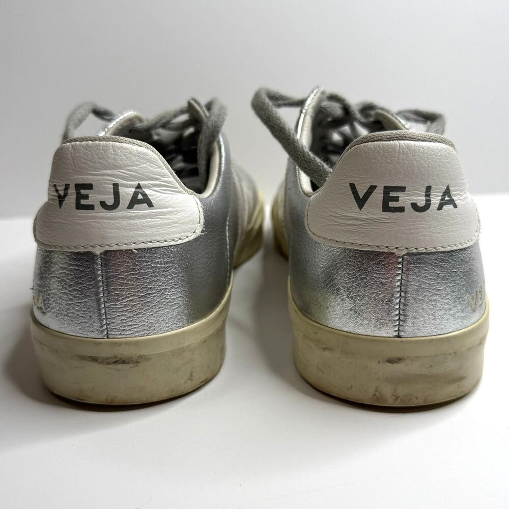 Veja Silver and Gray Women's Sneakers - Picture 4 of 6